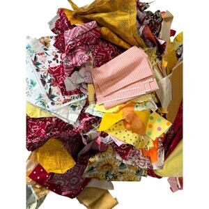 Cotton Fabric Remnants 3 Pounds Quilting Sewing Scrap Lot Warm Colorway Palette